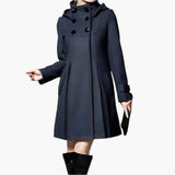 Women’s Coat with Hood and Button Closure