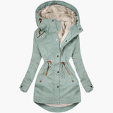 Women’s Parka with Lined Hood and Drawstring Waist