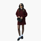 Women's Two-Piece Set with Round Neck Sweater