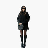 Women's Two-Piece Set with Round Neck Sweater
