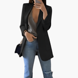 Women’s Blazer with Open Front and Long Sleeves