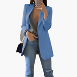 Women’s Blazer with Open Front and Long Sleeves