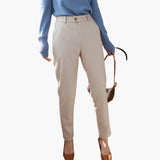Women's High Waist Pants with Side Pockets
