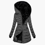 Women’s Jacket with Asymmetrical Zipper and Hood