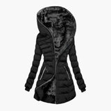 Women’s Jacket with Asymmetrical Zipper and Hood