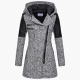 Women's Coat with Hood and Zipper