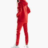 Women's Hoodie and Tracksuit Set with Drawstring and Kangaroo Pocket
