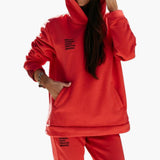 Women's Hoodie and Tracksuit Set with Drawstring and Kangaroo Pocket