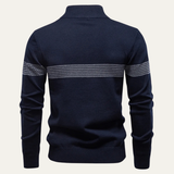 The Brookshire Men’s Casual Half Zip Knit Sweater with Stand Collar