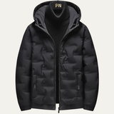 The Brenton Men’s Ski Winter Jacket – Warm Insulated Skiing Hooded Parka – Black
