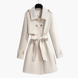 Women’s Trench Coat with Belt and Wide Lapels