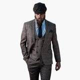 Men's 3-Piece Suit with Check Pattern