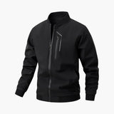 Men's Bomber Jacket with Zipper and Zipper Pockets