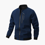 Men's Bomber Jacket with Zipper and Zipper Pockets
