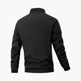Men's Bomber Jacket with Zipper and Zipper Pockets