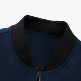 Men's Bomber Jacket with Zipper and Zipper Pockets