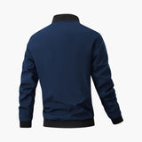 Men's Bomber Jacket with Zipper and Zipper Pockets