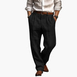 Men's Pleated Trousers with Pockets