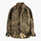 Men's Cargo Shirt with Button Placket and Chest Pockets