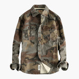 Men's Cargo Shirt with Button Placket and Chest Pockets