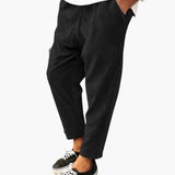 Men's Corduroy Pants with Waistband and Side Pockets