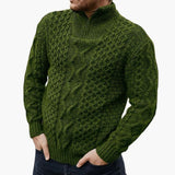 Men's Half-Zip Sweater with Stand-Up Collar