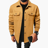Men's Jacket with Button Placket