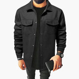 Men's Jacket with Button Placket