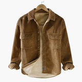 Men's Shirt Jacket with Button Closure