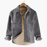 Men's Shirt Jacket with Button Closure