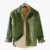 Men's Shirt Jacket with Button Closure