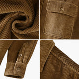 Men's Shirt Jacket with Button Closure