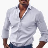 Men's Shirt with Collar and Long Sleeves