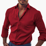 Men's Shirt with Collar and Long Sleeves