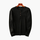 Men's Henley Shirt with Button Placket