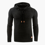 Men's Hoodie Pullover with Ribbed Hem