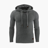Men's Hoodie Pullover with Ribbed Hem