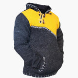 Men's Hoodie with Kangaroo Pocket and Knitted Surface