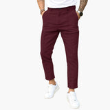 Men's Pants with Belt Loops and Straight Leg