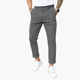 Men's Trousers with Button Closure and Side Pockets
