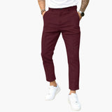Men's Trousers with Button Closure and Side Pockets