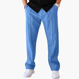 Men's Straight Leg Trousers with Side Pockets