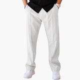 Men's Straight Leg Trousers with Side Pockets