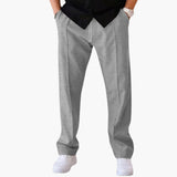 Men's Straight Leg Trousers with Side Pockets