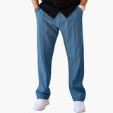 Men's Straight Leg Trousers with Side Pockets