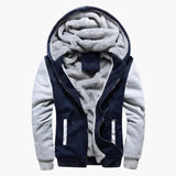 Men's Hooded Jacket with Zipper and Lining