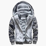 Men's Hooded Jacket with Zipper and Lining