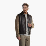 Men's Jacket with Zipper and Cord Sleeves