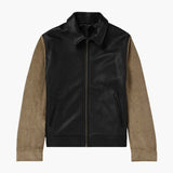 Men's Jacket with Zipper and Cord Sleeves