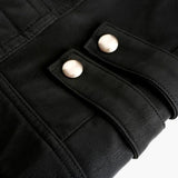Men's Jacket with Zipper and Shoulder Piping